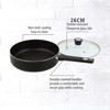LunaLulink 13 Piece Nonstick Aluminum Alloy Cookware Set, Black - 3 of 3