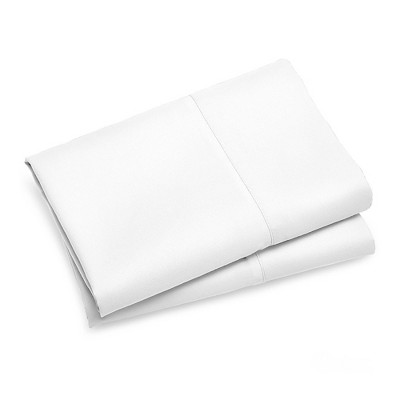 Organic Travel Pillow (10X24) USA Made, Adjustable, Hypoallergenic White - Percale