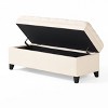 TiramisuBest Storage Ottoman Bench - Purple Fabric Entryway Bench, 50.0"L x 20.5"W x 18.25"H - 4 of 4