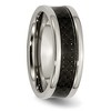 Black Bow Jewelry Men's 8mm Titanium & Black Carbon Fiber Concaved Standard Fit Band - 4 of 4