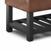 Sapphtopaz 43.7" Storage Bench Ottoman with Storage, Multi-functional Storage Organizer Ottoman Bench with Open Bottom for Entryway Bedroom - 3 of 4