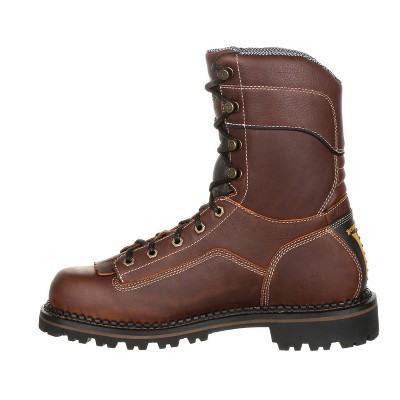 Men's Georgia Boot AMP LT Logger Composite Toe Low Heel Waterproof Work Boot