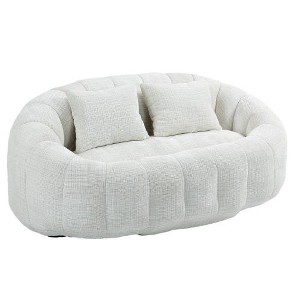 SYFERLORY COOLMORE Bean Bag sofa Lazy Sofa Durable Comfort Lounger High Back Bean Bag Chair  (Beige chenille) - 1 of 1