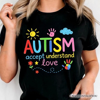 Autism Awareness Brushstroke T-Shirt, Colorful Autism Support Tee for Autism Month | OrnamentallyYou