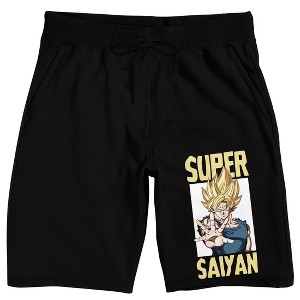 Dragon Ball Z Super Saiyan Adult Black Sleep Pajama Shorts - 1 of 3