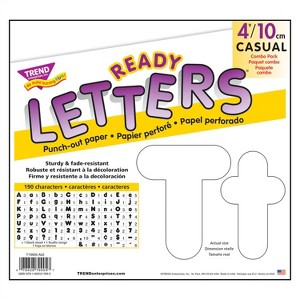 TREND White 4-Inch Casual Uppercase/Lowercase Combo Pack Ready Letters® - 1 of 4