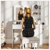 Aukfa Dressing Table and Mirror, Dressing Table and Bedroom With 2 Drawers Table with 3-color Light Options for Adjustable Brightness, White - 2 of 4