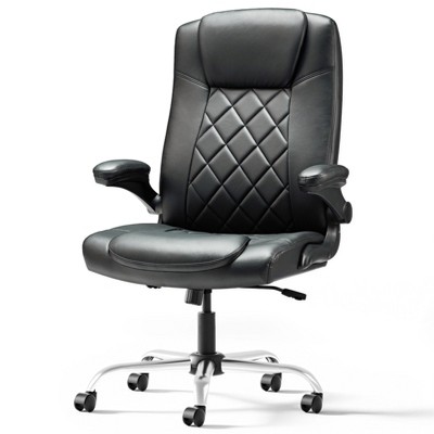 Rbied Ergonomic Executive Office Chair Home Desk Chair with Flip-Up Arms, 360° Rotation, Adjustable Backrest and Height