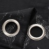 RT Designers Collection Bexley Foil Jacquard Polyester Grommet 2 Pack Window Curtain Panel Set 36" x 84" Black - 4 of 4