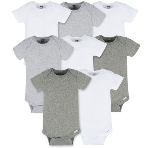 Onesies Brand Baby Boys' Short Sleeve Onesies Bodysuits, Pastel Rainbow, 8-Pack - 1 of 4