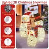 TopComfy Decorative Holiday Scene Props 3 Piece Outdoor Snowman Christmas Decorations Yard Ornament for Lawn Garden Porch, White, 15.75"*11.42"*2.76" - 4 of 4