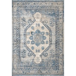 Nuloom Alexis Oriental/Persian 4x6 Indoor Area Rug for Living Room Bedroom Dining Room Kitchen, Blue/Ivory - 1 of 4