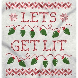 Ugly Christmas Lights Lets Get Lit Sweatshirt for Men or Women Brisco Brands - 1 of 4