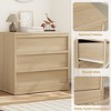 3 Drawer Dresser for Bedroom, Natural Nightstand 3 Chest of Drawers with Large Storage, Small Bedside Table for Living Room, Nursery, Entryway - 4 of 4