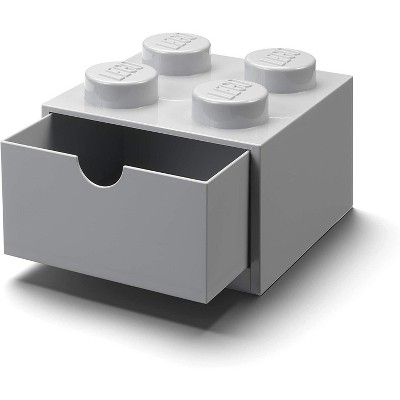 Lego Desk Drawer 4 Knobs Stackable Storage Box Black