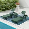 WestinTrends Dylan 3 Piece Adirondack Poly Reclining Chaise Lounge - 2 of 4