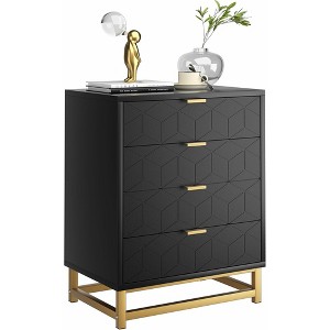 Drawer Storage Cabinet, Dresser for Bedroom, 53.5" Dresser Organizer with Metal Handle and Legs - 1 of 4