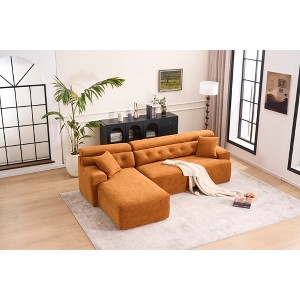 104.7'' Chenille L-Shaped Modular Sectional Sofa with High-Density Sponge, No-Assembly Couch - 1 of 4