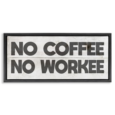 Stupell Industries No Coffee Funny Office Phrase, 25" x 11"