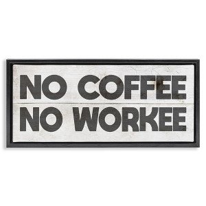Stupell Industries No Coffee Funny Office Phrase, 25" x 11" - 1 of 4