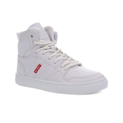 Levi's Kids Hi Pebbled Ul Unisex Hightop Fashion Shoe, White Mono, Size 12 : Target