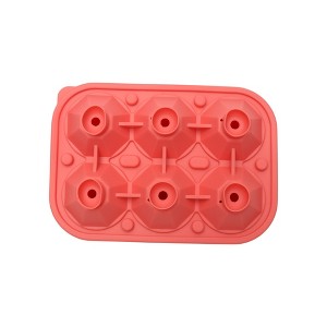 Unique Bargains Ice Tray 6-Cavity Diamond Ice Mould Irregular Hand Wash Only Silicone 6.69"x4.53"x2.13" 1 Pc - 1 of 3