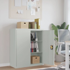 vidaXL File Cabinet Light Gray 35.4 in.x15.7 in.x41.3 in. Steel - 1 of 4