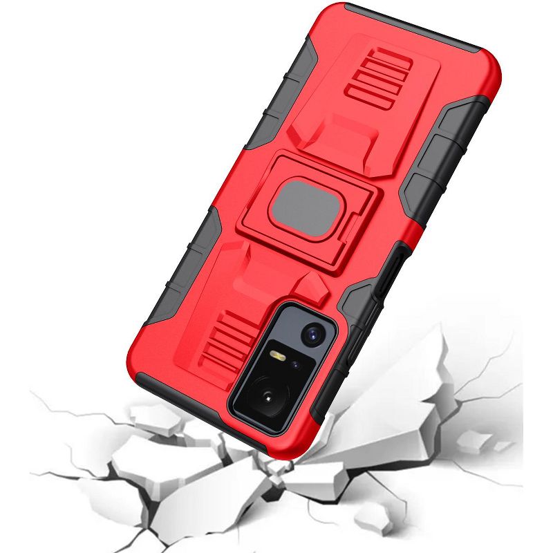 Nakedcellphone Case for Jitterbug Smart 4 / TCL 40XL - Rugged Hybrid Phone Cover with Stand, 4 of 9