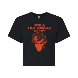 Women's - Jurassic Park - Isla Nublar 1993 Tour Cropped Graphic T-Shirt - 1 of 4