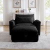 Corduroy Arm Chair and Storage Ottoman Set, Deep Seat Single Sofa Chair with Waist Pillow for Living Room or Bedroom - Koiai - 2 of 4