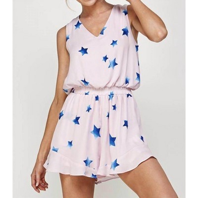 Women's Star Printed Romper - CARAMELA