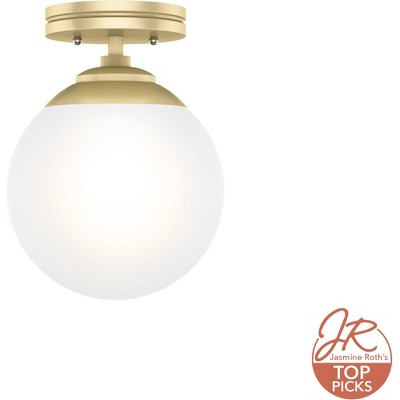 Modern Brass Globe LED Indoor/Outdoor Flush Mount Light