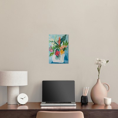 Tropical Flower Bag Gallery Wrapped Canvas Art, 10" x 15"