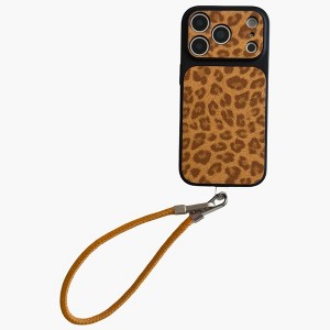 Alilang Leopard Print Phone Case with Wrist Strap Textured Back Protective  Shock Resistant Cover - iPhone 17 : Target