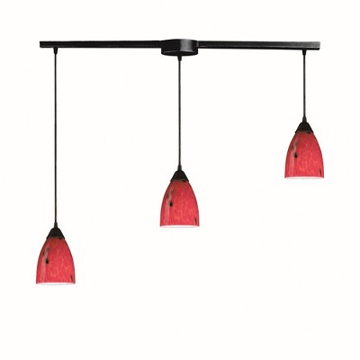 Elk Home Classico 3 - Light Pendant in  Dark Rust
