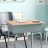 Emma and Oliver Student Desk with Open Front Metal Book Box - School Desk - 4 of 4