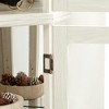 ChicFurnit Decorative Storage Cabinet Elegant Corner Curio Cabinet with Adjustable Shelves for Home Decor, White, 41.34"*18.7"*10.63" - 4 of 4