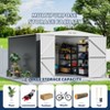 10x10 FT Outdoor Storage Shed, Garden Shed with Lockable Doors, Waterproof Large Utility Metal Tool Sheds for Patio Garden Lawn Yard Bike - image 4 of 4