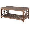 PAGED Coffee Table with Storage Shelf,Farmhouse Tea Table,47" Center Table for Livng Room - 4 of 4