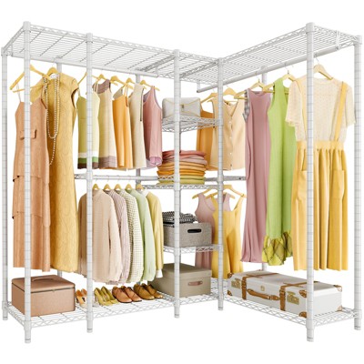 VIPEK L50 Protable Closet Rack Large Corner Freestanding Wardrobe Closet, Max Load 1300LBS, White