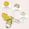 Unique Bargains Women's Flower Metal Hair Claw Clip Yellow 2 Pcs - 4 of 4