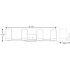 Progress Lighting Elevate 4-Light Bath Vanity in Matte Black with Etched White Glass Shade - 3 of 4