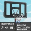 Portable Basketball Hoop Height Adjustable basketball hoop stand 6.6ft - 10ft with 44 Inch Backboard and Wheels for Adults Teens Outdoor Indoor - 3 of 4