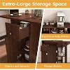 LunaLulinlk Multifunctional Folding Dining Table with Wall-Mounted Sideboard & Storage for Small Apartments - 2 of 4
