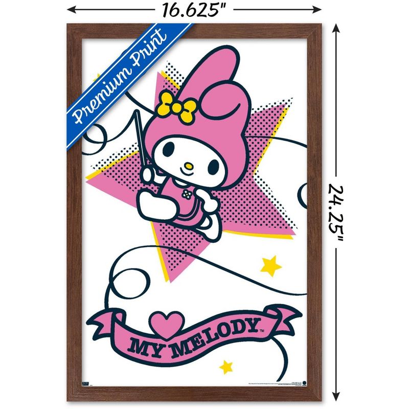 Trends International Hello Kitty and Friends: 21 Sports - My Melody Rhythmic Gymnastics Framed Wall Poster Prints, 3 of 7