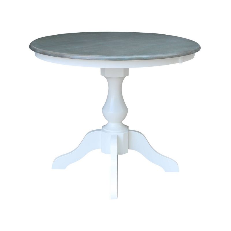 36&#34; Round Top Dining Table White/Heather Gray - International Concepts, 3 of 7