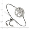 Chisel Stainless Steel Polished with Preciosa Crystal Tree of Life Adjustable Bracelet - 3 of 4