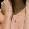 14K Gold Plated Flower Necklace for Women Dainty Cubic Zirconia Petals Flower Clover Snowflake Pendant Necklace - 4 of 4