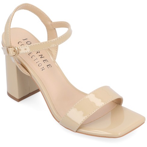 Mid heel tan on sale sandals