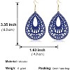 Handmade Bohemian Geometric Wood Earrings for Women Vintage Bohemian African Nature Wooden Earrings Lightweight Hollow Teardrop Ethnic Fashion - 4 of 4